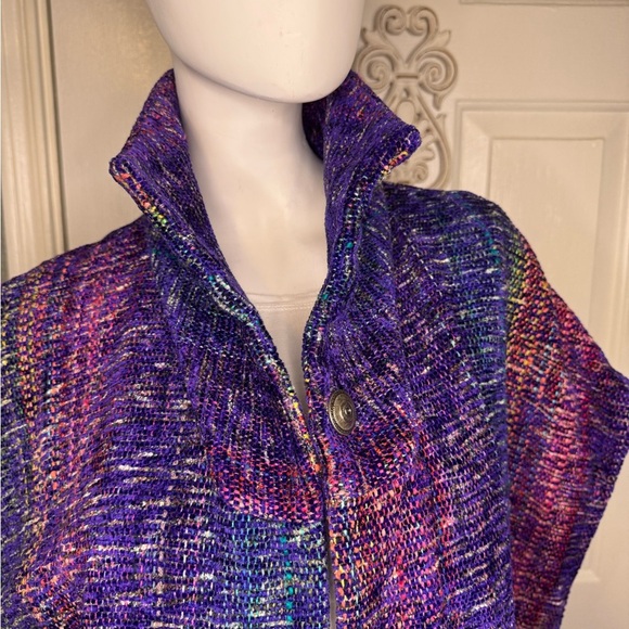 Elizabeth Jenkins Handwoven Chenille Modern Funky Vest - Picture 3 of 11